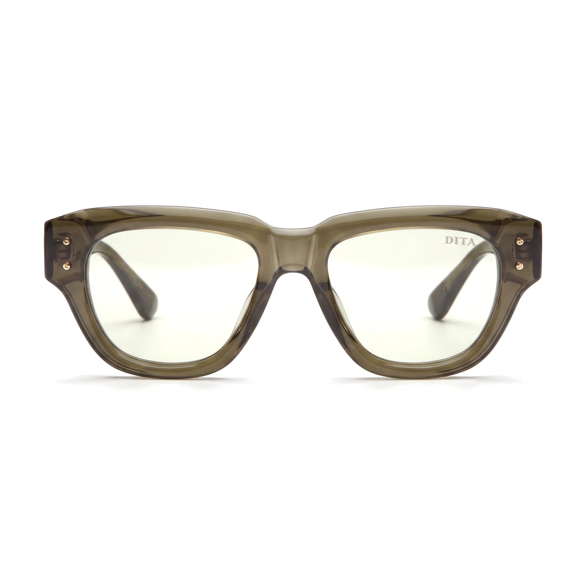 Thicket Olive Square Sunglasses front view