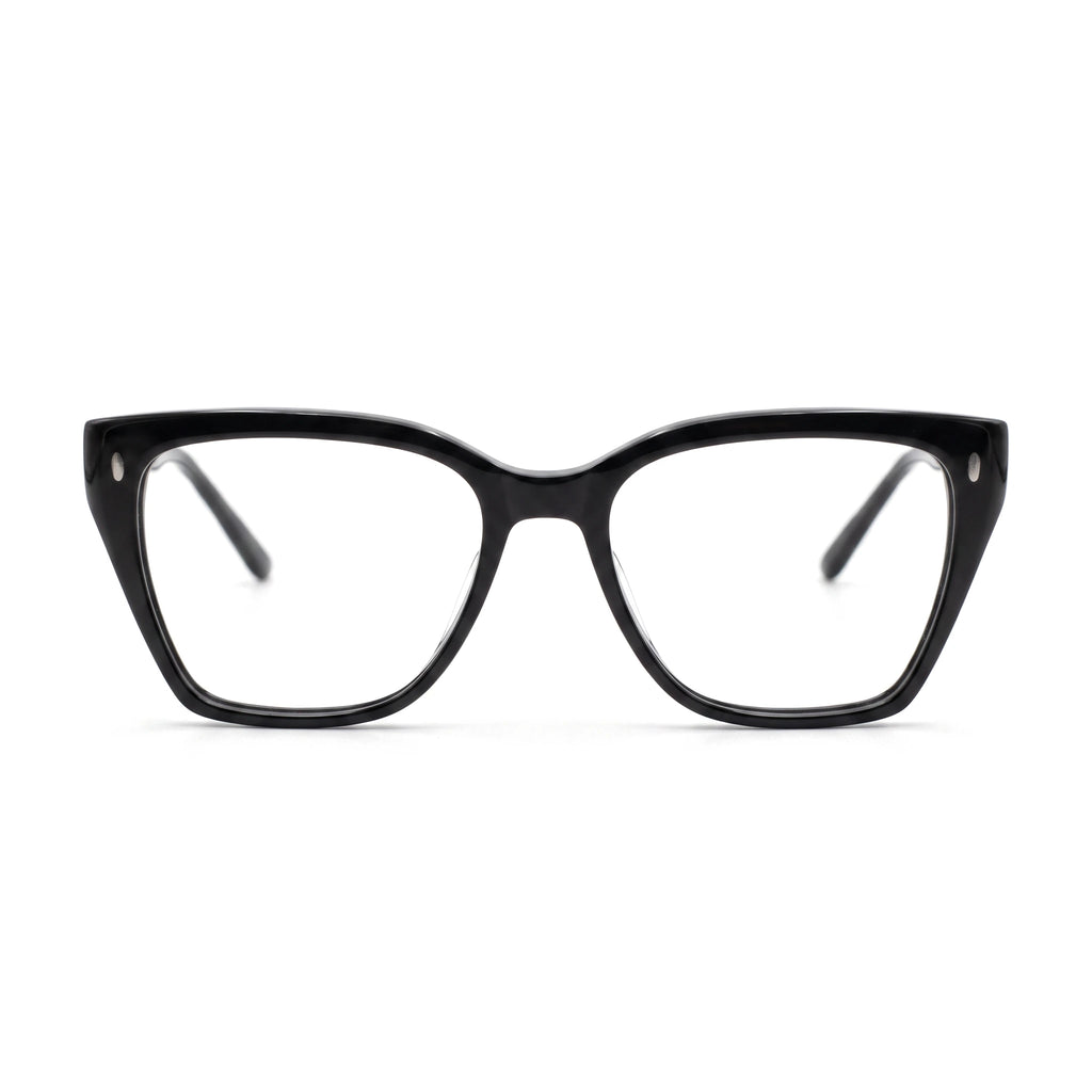 Juno Black Cat Eye Eyeglasses front view