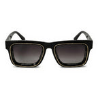 Gauge Black Square Sunglasses