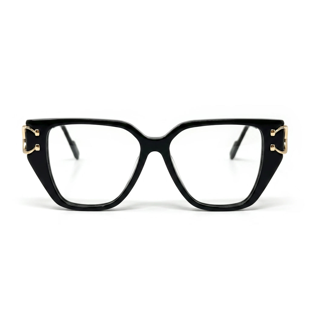 Zola Black golden Cat Eye Eyeglasses