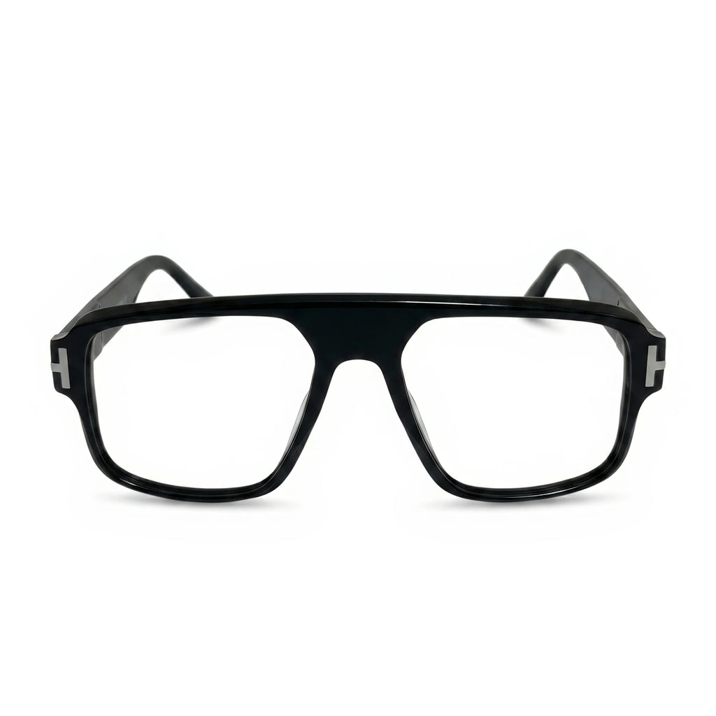 Bron Black Square Eyeglasses