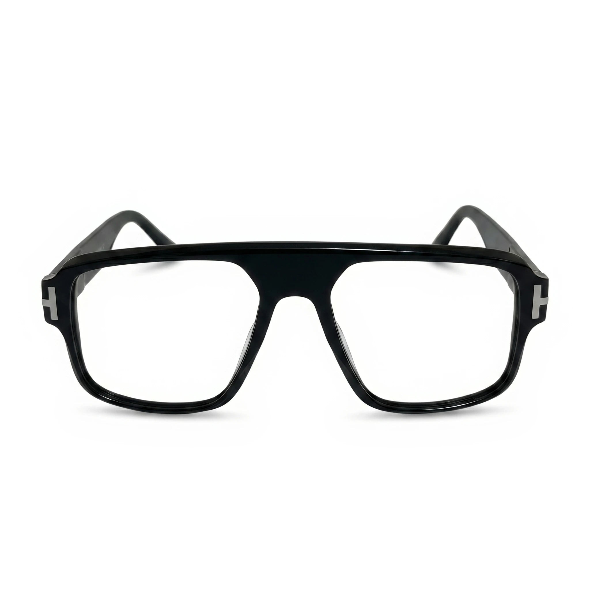 Bron Black Square Eyeglasses