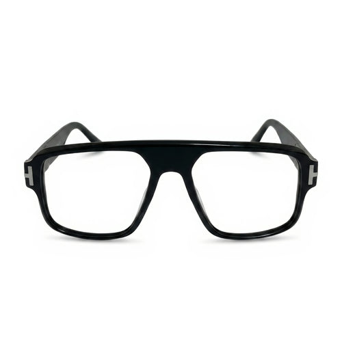 Bron Black Square Eyeglasses