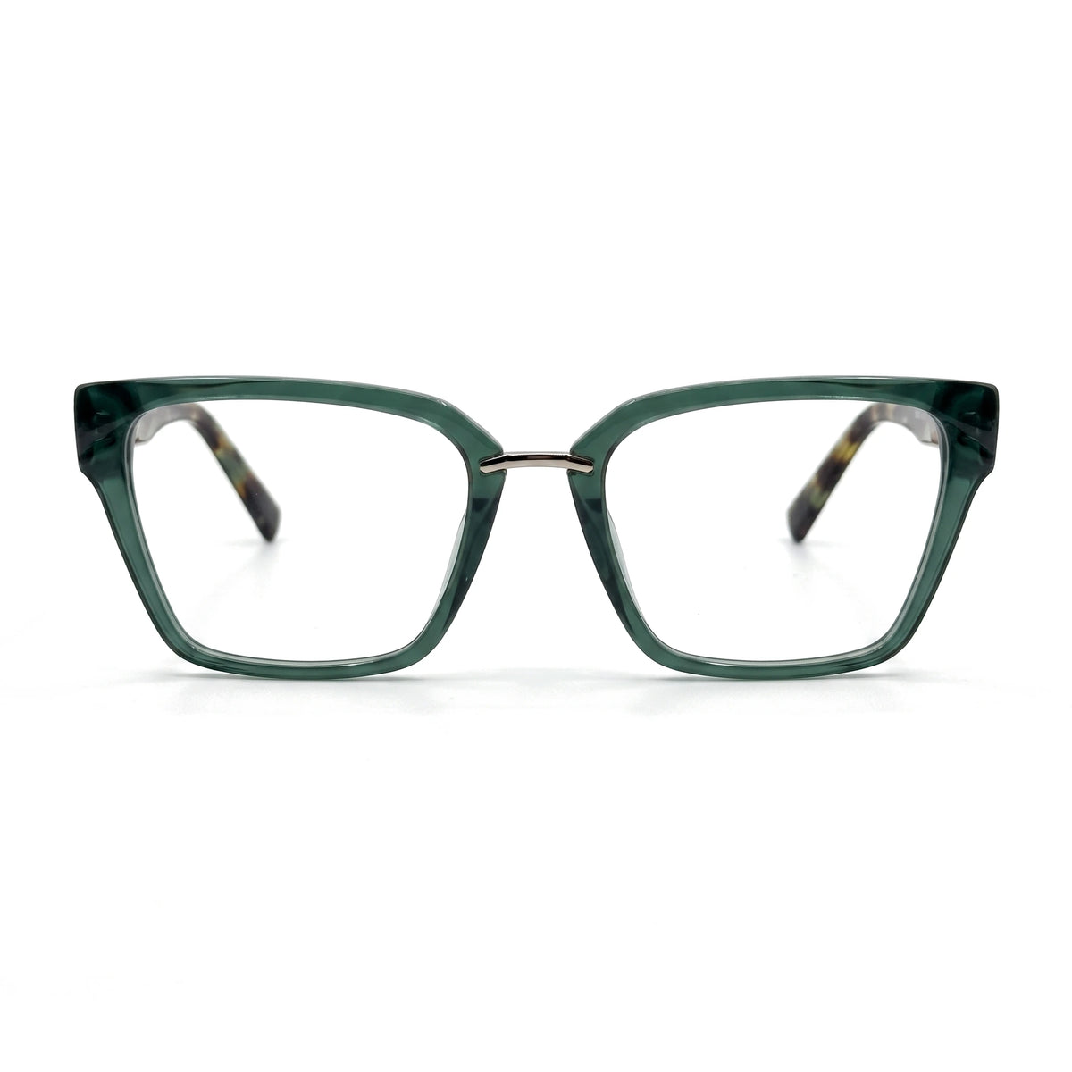 Fern Green Square Eyeglasses front view