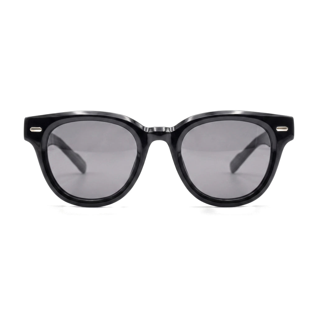 Dunmore Black Round Sunglasses front view