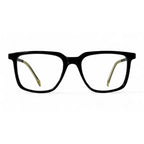 Lunorix Black Rectangle Eyeglasses front view