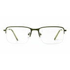 Selrin Olive Rectangle Eyeglasses front view