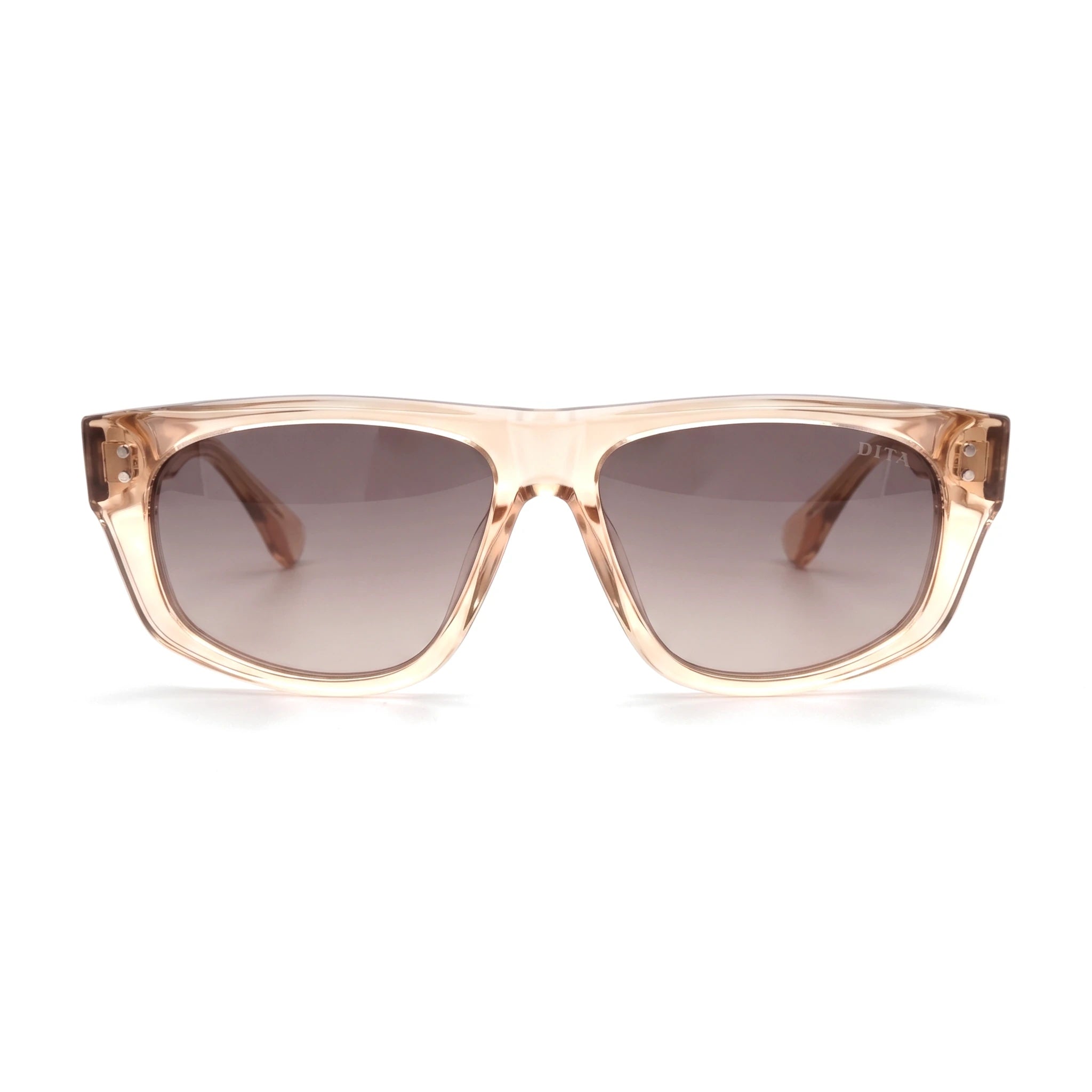 Willow Peach Rectangle Sunglasses front view