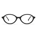 Iris Black Oval Eyeglasses front view