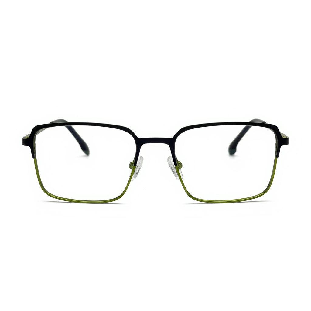 Orin Black Green Rectangle Eyeglasses