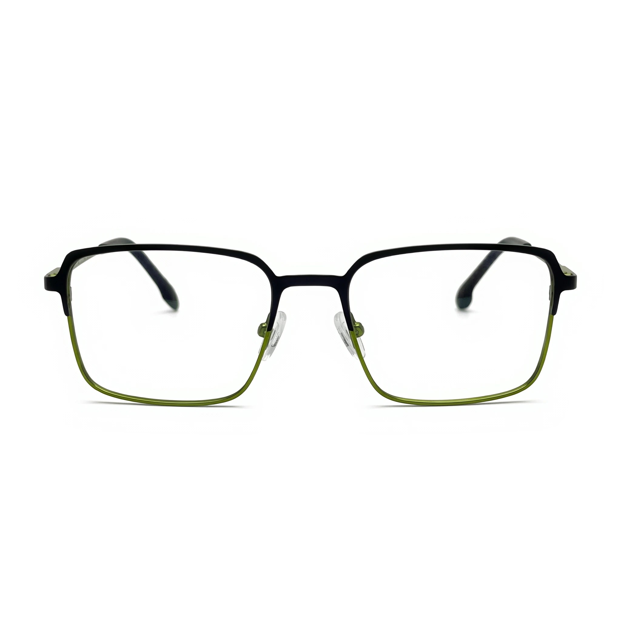 Orin Black Green Rectangle Eyeglasses
