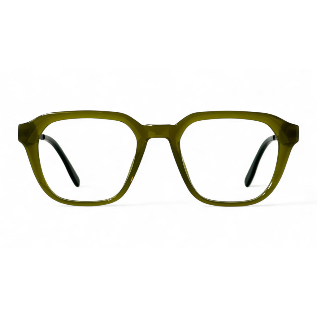 Orvian Olive Rectangle Eyeglasses front view