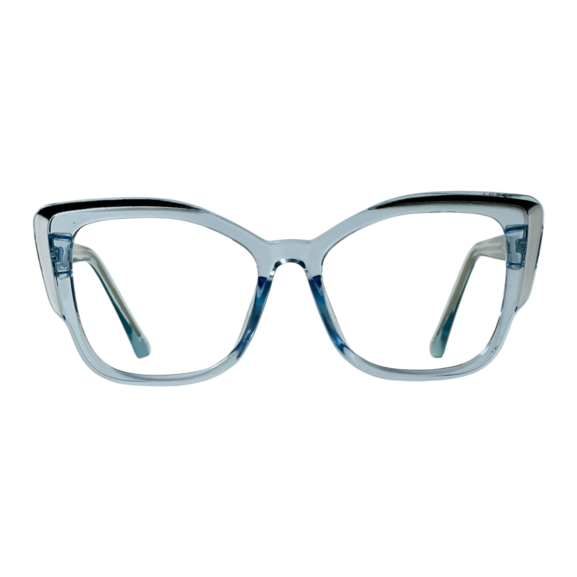 Aurevia Sky blue Cat Eye Eyeglasses front view