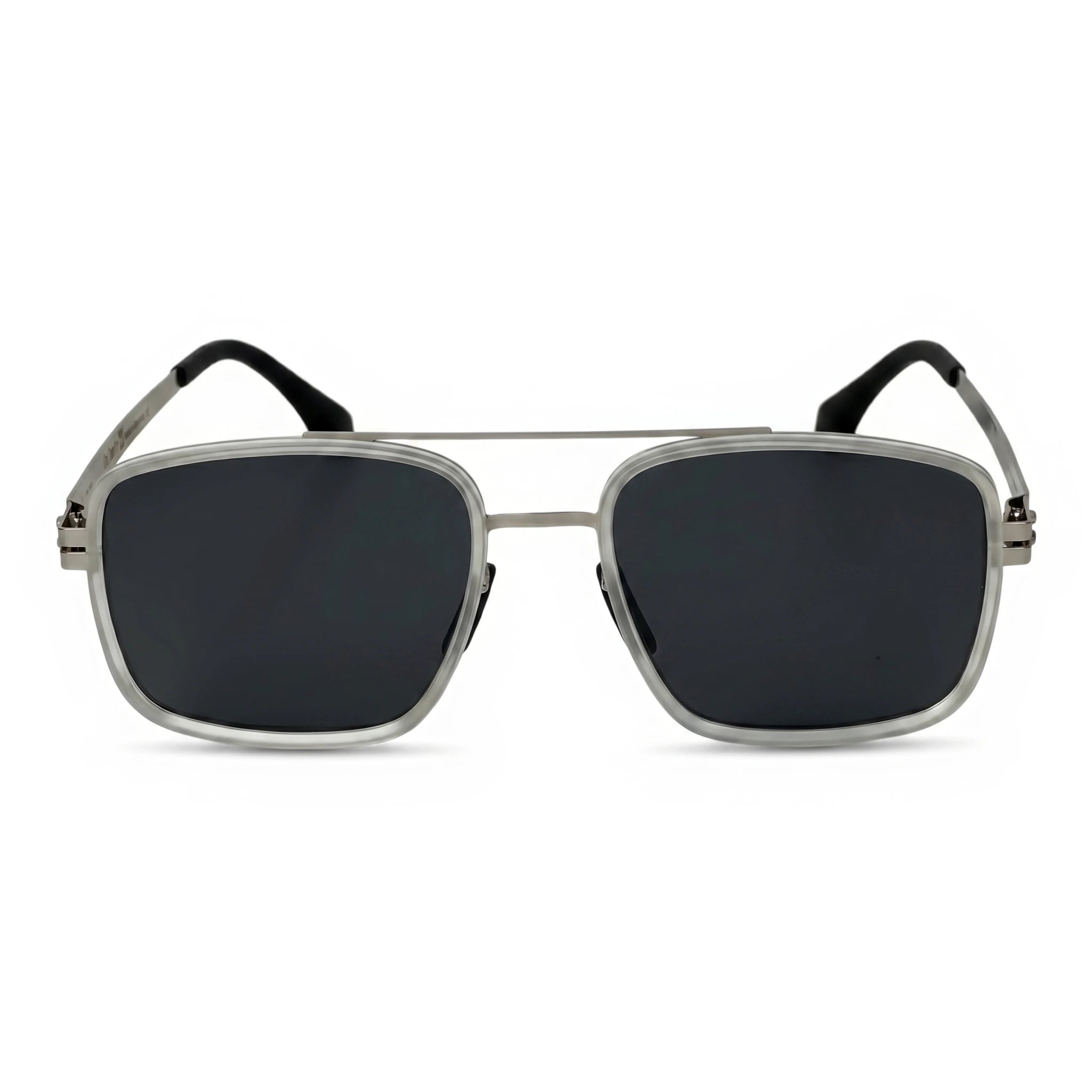 Quartz White Square Sunglasses