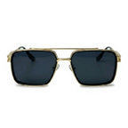 Bolt Gold Square Sunglasses