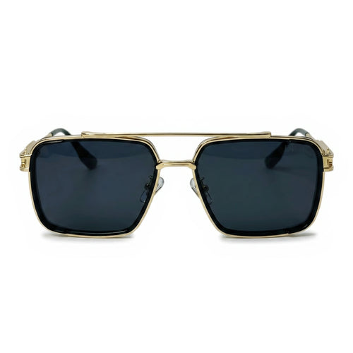 Bolt Gold Square Sunglasses