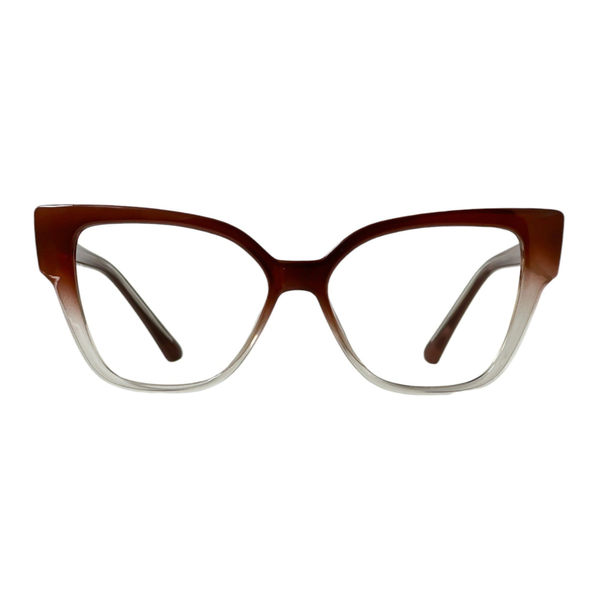 Zeriva Brown Cat Eye Eyeglasses front view