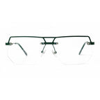 Tavrix Gunmetal Rectangle Eyeglasses front view