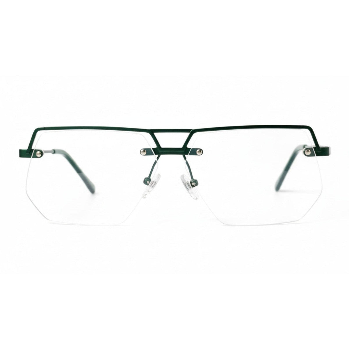 Tavrix Gunmetal Rectangle Eyeglasses front view
