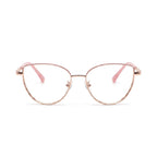 Aria Pink Round Eyeglasses front view