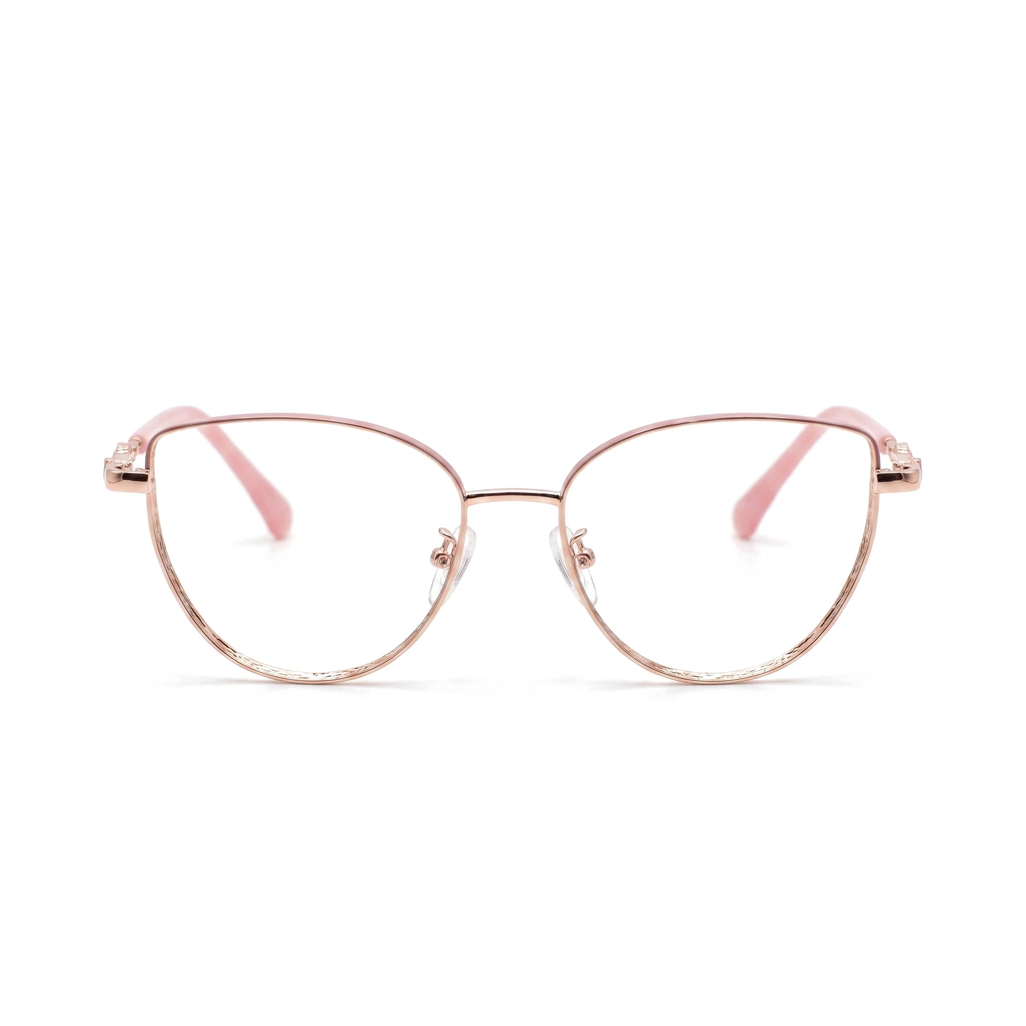 Aria Pink Round Eyeglasses front view