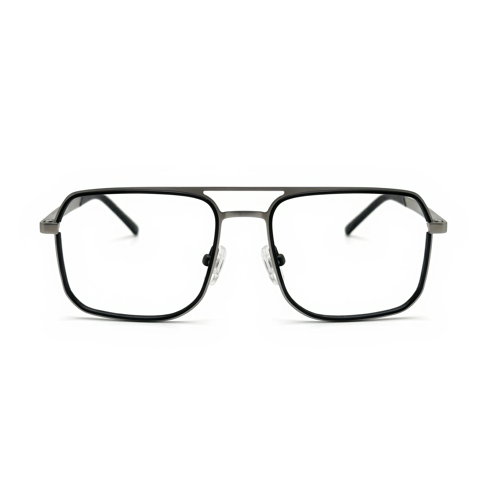 Olen Silver Rectangle Eyeglasses