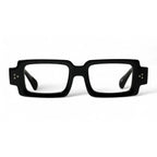Kastel Black Rectangle Eyeglasses front view