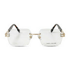 Wisp Brown golden Rectangle Eyeglasses