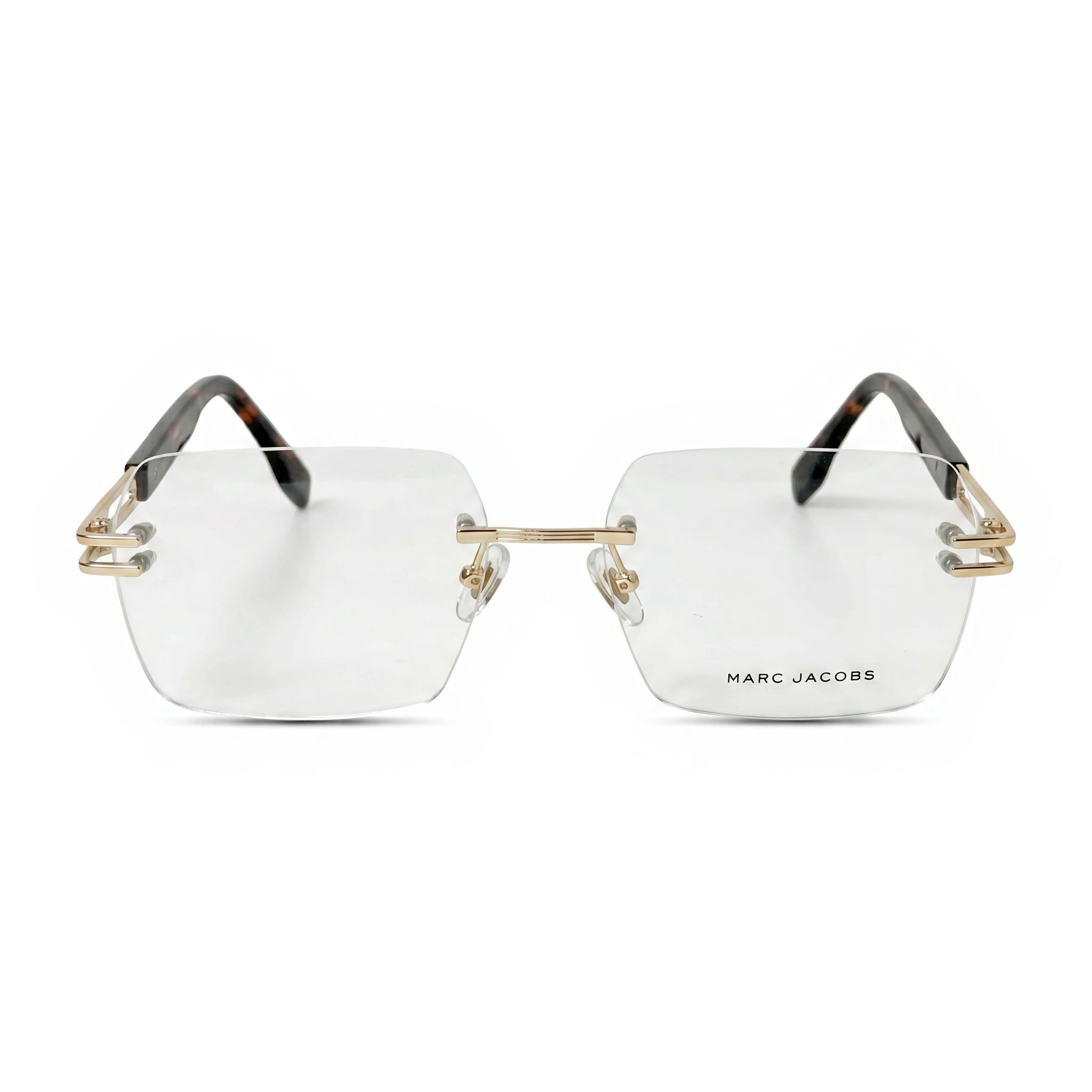 Wisp Brown golden Rectangle Eyeglasses