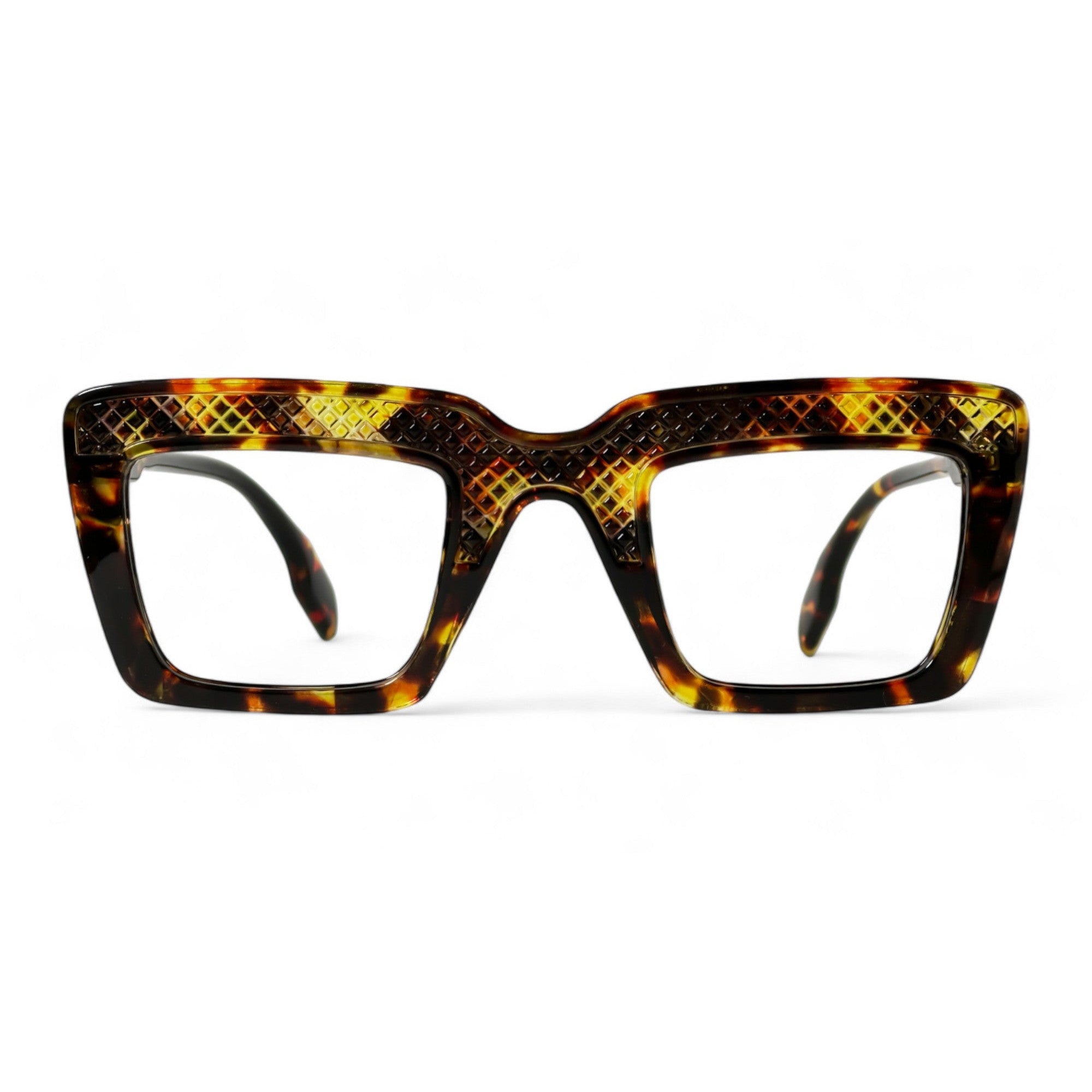 Zypherin Tortoise Rectangle Eyeglasses front view