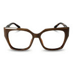 Bram Brown Square Eyeglasses