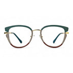 Arvella Green Cat Eye Eyeglasses front view