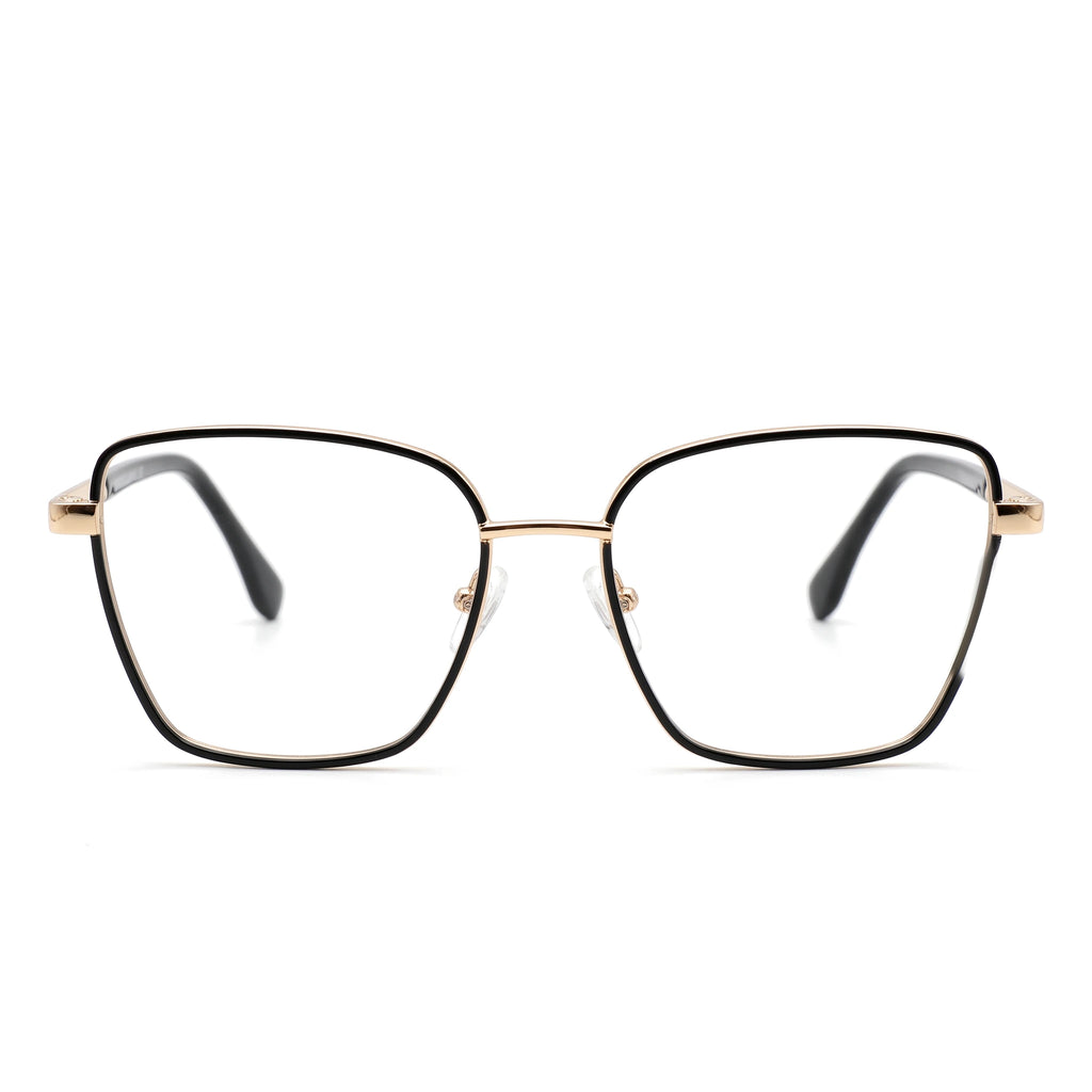 Opal Black Cat Eye Eyeglasses front view