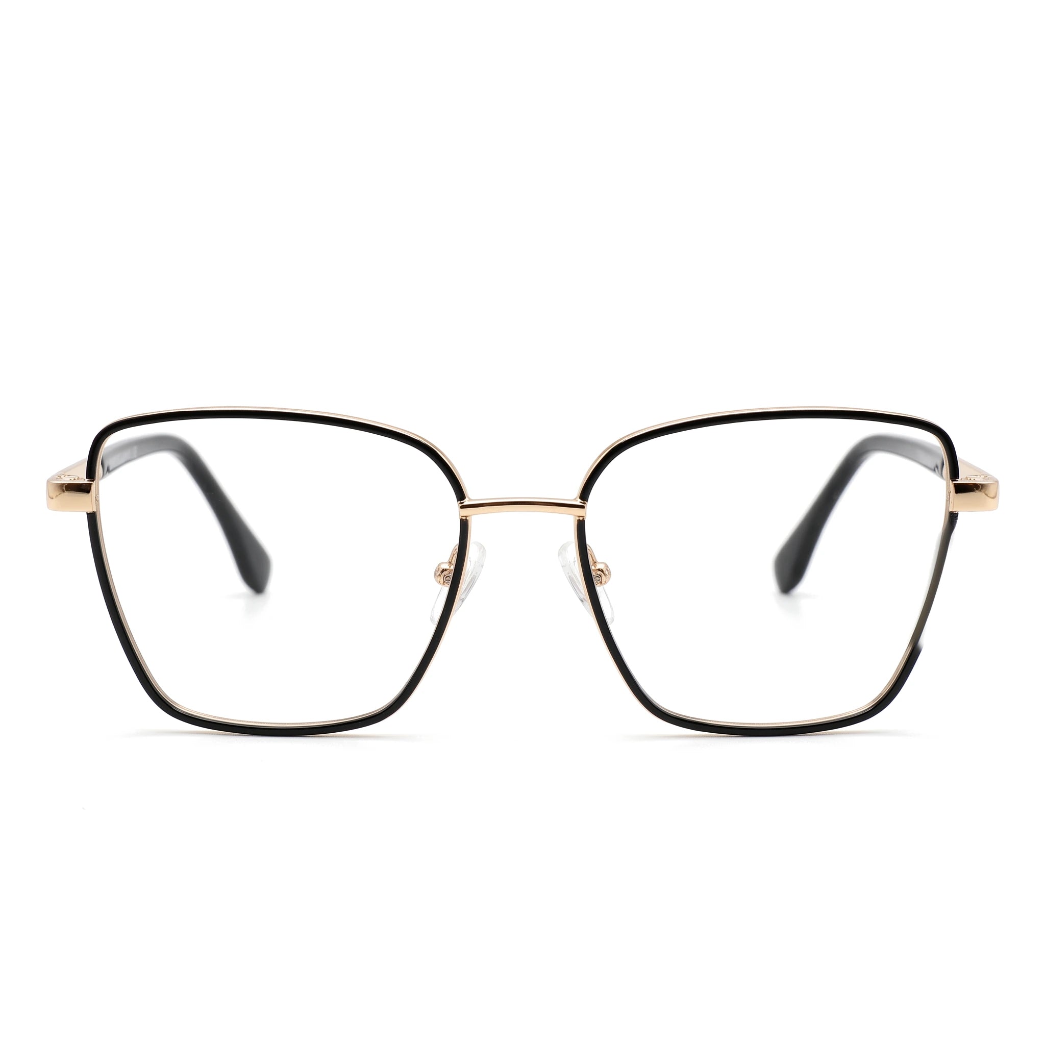 Opal Black Cat Eye Eyeglasses front view