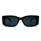 Onyx Black Rectangle Sunglasses