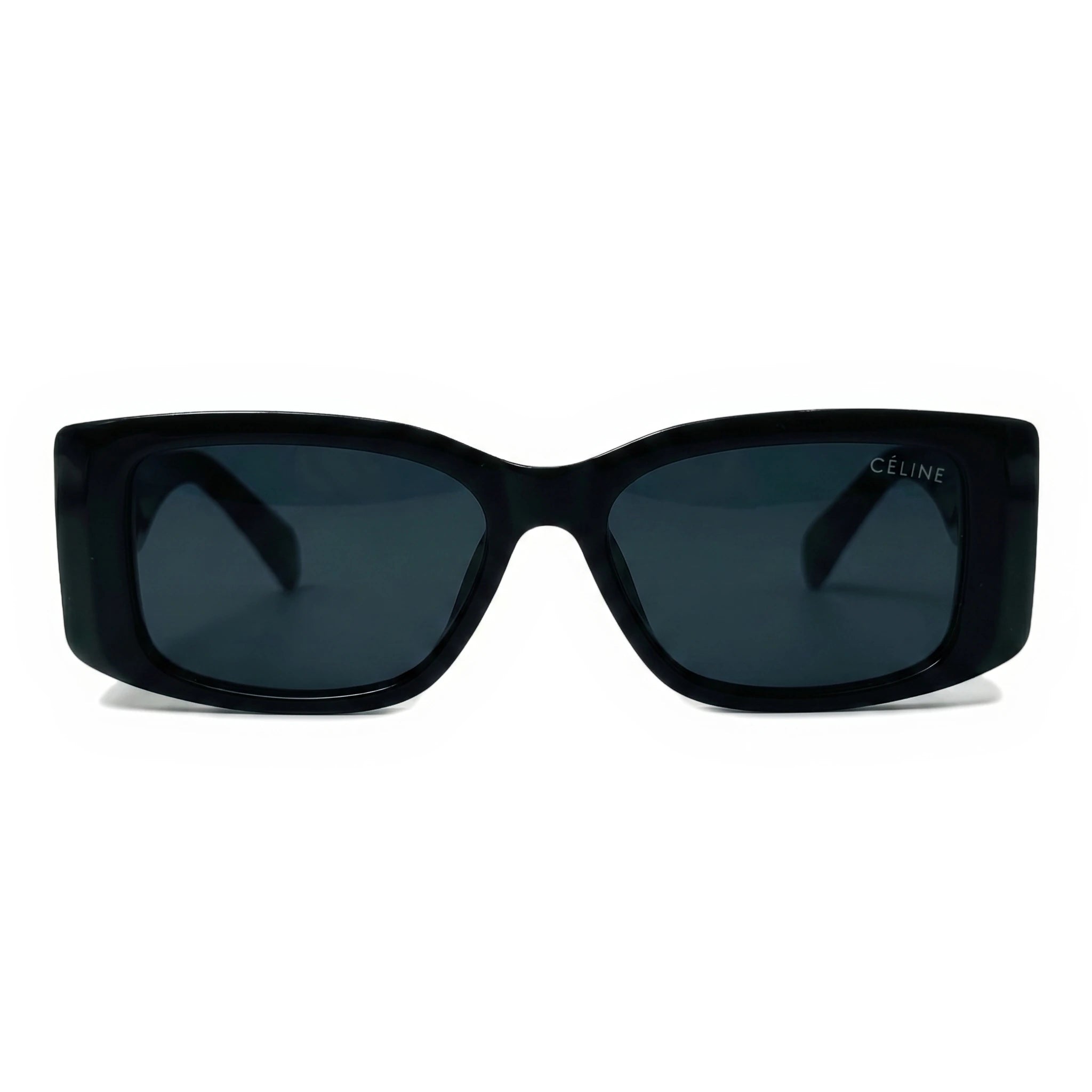 Onyx Black Rectangle Sunglasses