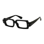 Kastel Black Rectangle Eyeglasses