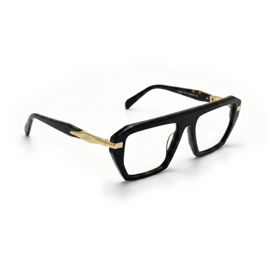 Slab Black Square Eyeglasses