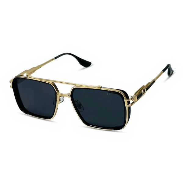 Bolt Gold Square Sunglasses