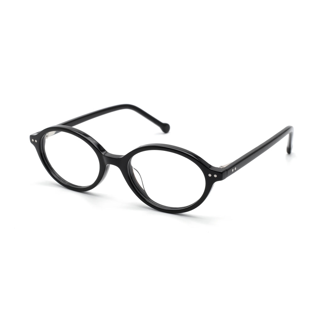 Iris Black Oval Eyeglasses