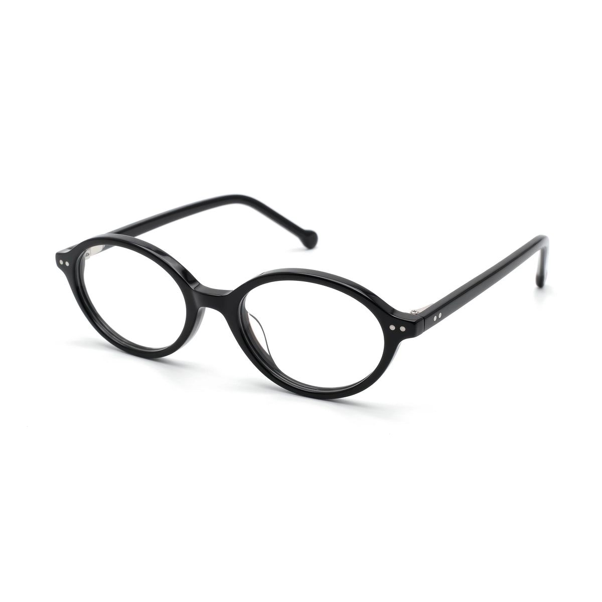 Iris Black Oval Eyeglasses