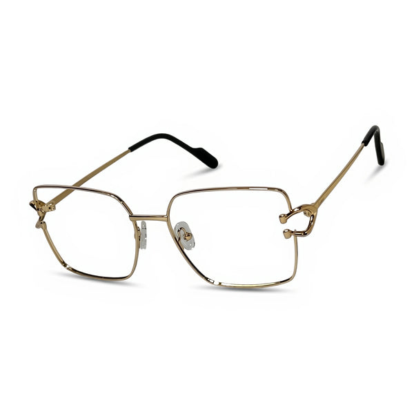 Veld Gold Square Eyeglasses