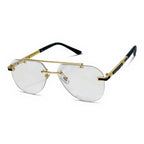 Crest Gold Aviator Eyeglasses