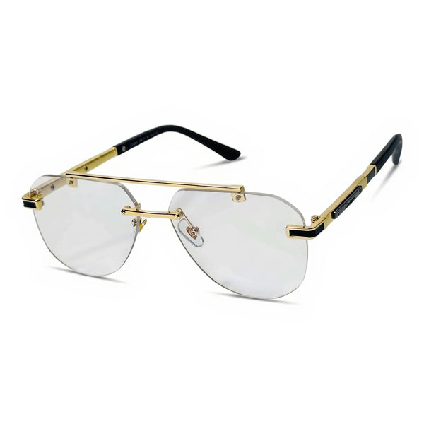 Crest Gold Aviator Eyeglasses