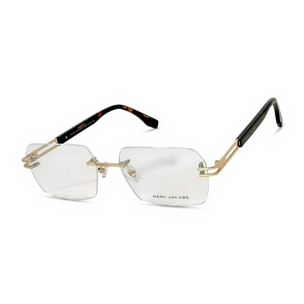Wisp Brown golden Rectangle Eyeglasses
