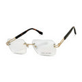 Wisp Brown golden Rectangle Eyeglasses