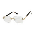 Wisp Brown golden Rectangle Eyeglasses