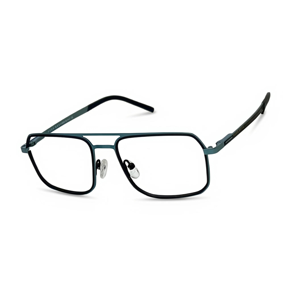 Olen Gray Blue Rectangle Eyeglasses