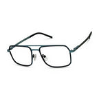 Olen Gray Blue Rectangle Eyeglasses