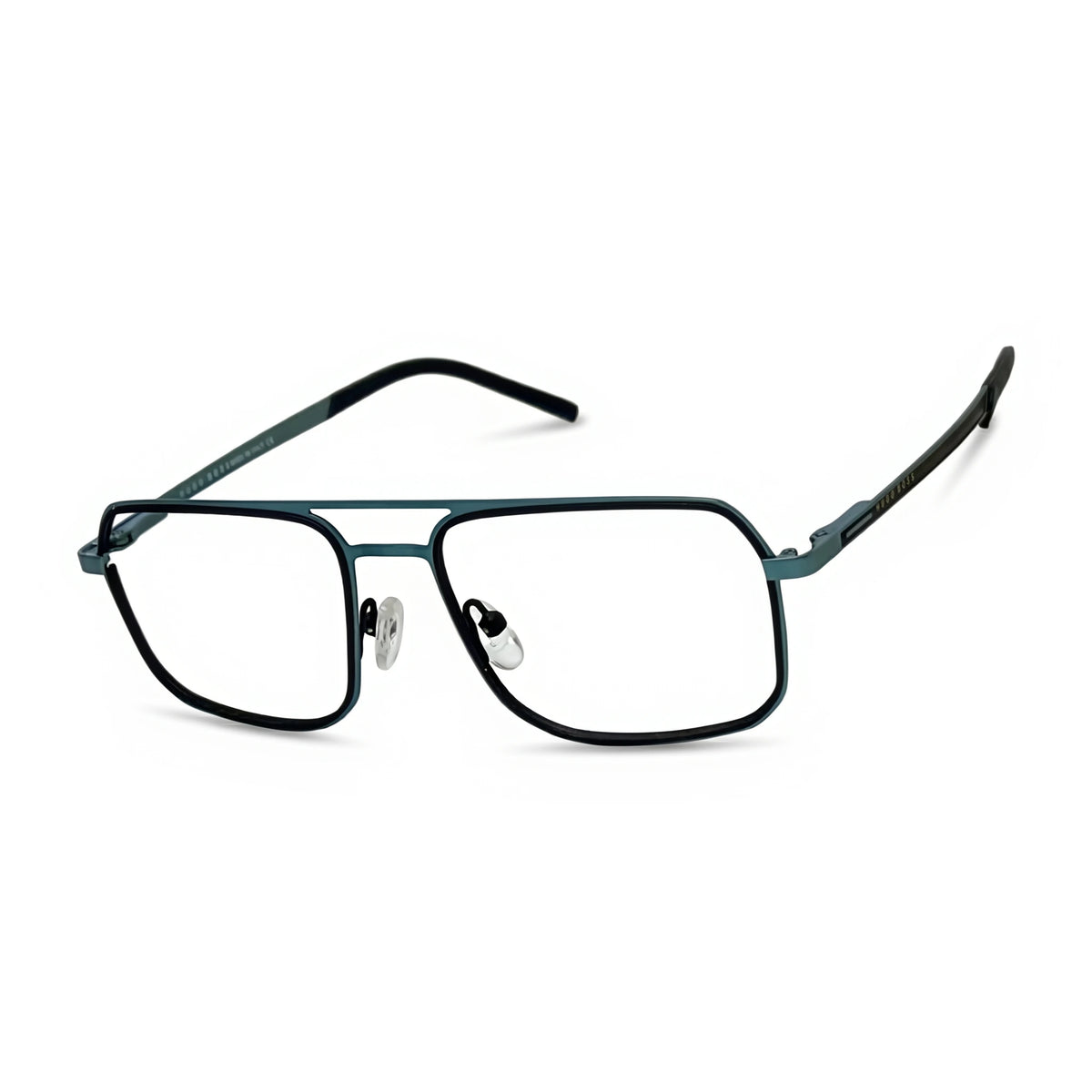 Olen Gray Blue Rectangle Eyeglasses